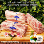 Beef Ribeye lip-on Australia STEER (young cattle) aged-frozen Kilcoy 640 Diamond STEAK CUTS (price/kg) Scotch-Fillet Cuberoll